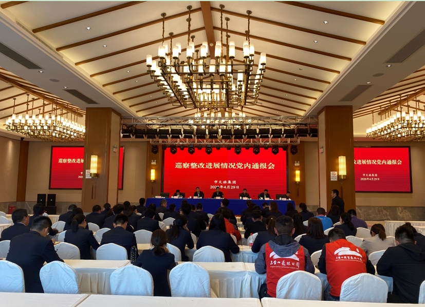 市文旅集团党委召开巡察整改进展情况党内通报会(图1)