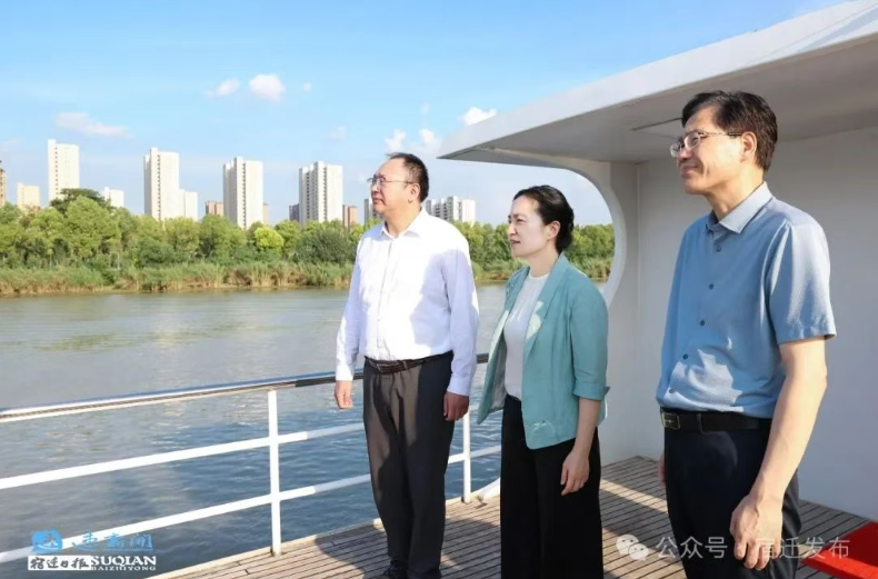 盛蕾调研大运河文化带宿迁段建设工作(图1)